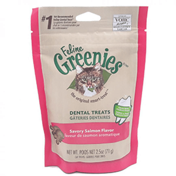 美國Greenies Dental Treats 貓齒靈貓咪潔齒餅 三文魚味 71g (圖片1)