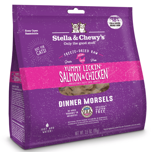 Stella & Chewy's 貓糧 Dinner Morsels 凍乾生肉主食糧 三文魚及雞肉配方 18oz (SC103) (圖片1)