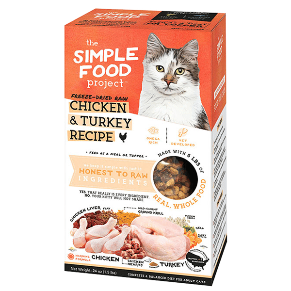 The The Simple Food Project 全貓糧 凍乾脫水系列 雞及火雞 1.5lbs 5lb  正面圖