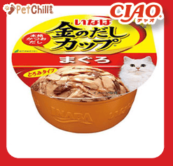 CIAO CIAO 貓罐頭 日本金湯鰹味杯 金槍魚味 70g 70g 正面圖
