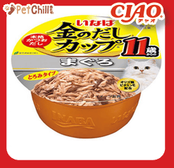 CIAO 貓罐頭 日本金湯鰹味杯 金槍魚味 11歲食用 70g (圖片1)