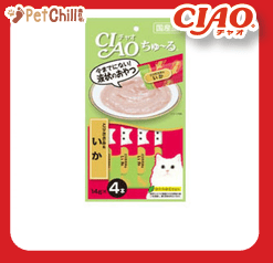 CIAO 肉泥 貓零食 雞肉+魷魚肉醬 14g 4本入 (綠令) (SC-79) (圖片1)