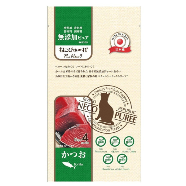 Riverd Republic 貓用無添加肉泥小食 鰹魚 13g*4本 (CTCJFW0124134) (圖片1)