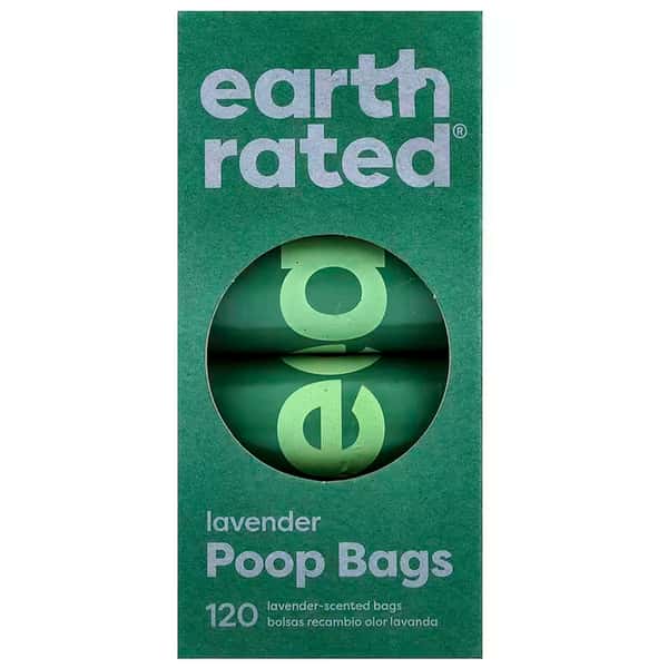 Earth Earth Rated Poop Bags for Backyard Pickups Lavender 120pcs 薰衣草味撿便袋 120枚   正面圖