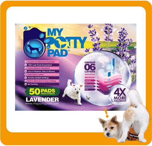 My Potty Pad 殿堂吸 寵物尿墊 狗尿墊 狗尿片 薰衣草味 MPPV050 [45x60 M碼 50PADS] (圖片1)