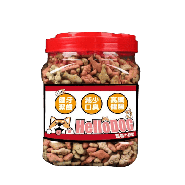 HelloDOG Doggy Treats 輕盈健腸三文魚燕麥狗餅乾 600g (圖片1)
