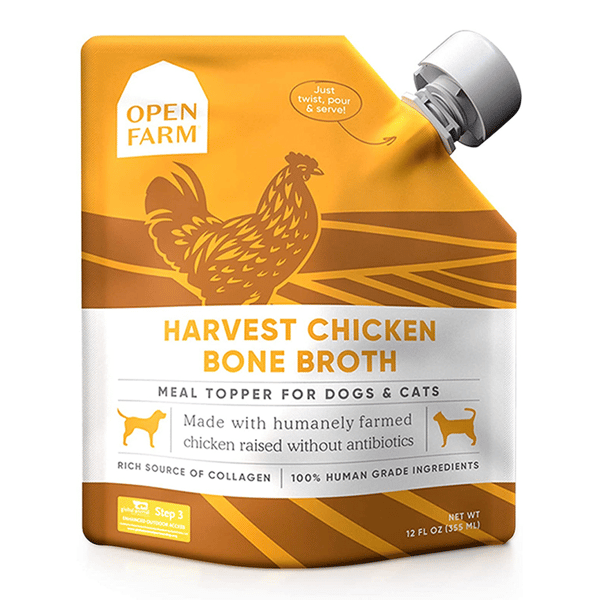 Open Farm 走地雞鮮熬骨湯 12fl oz (貓犬用) (OF-BB-C) (橙黃) (圖片1)