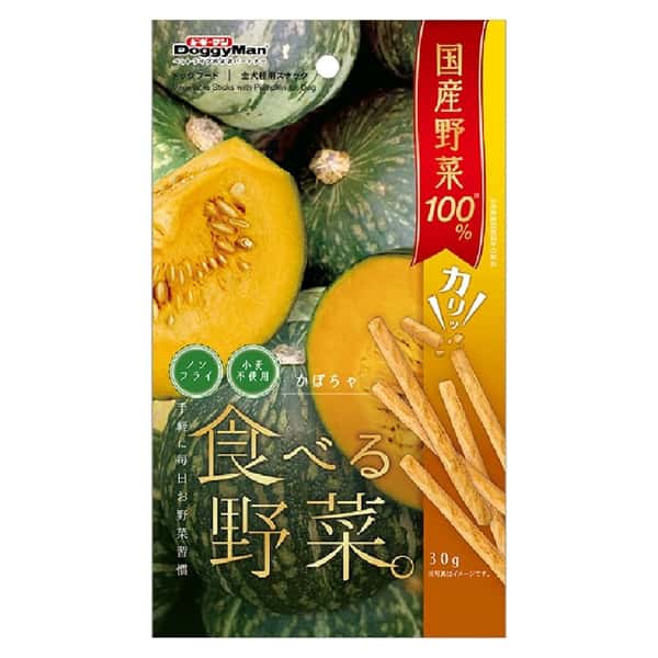 DoggyMan DoggyMan 日本狗零食 100%國產野菜 健康小食 南瓜條 30g 30g  正面圖