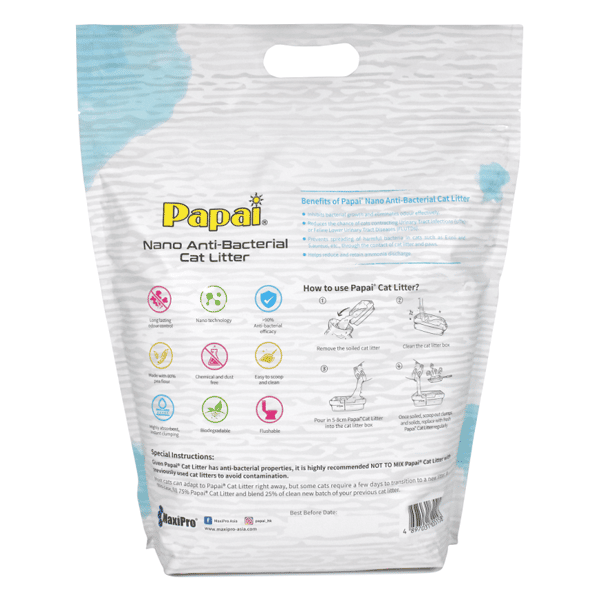 Papai巴派 Papai巴派 納米抗菌貓砂 2.5kg 5kg 正面圖