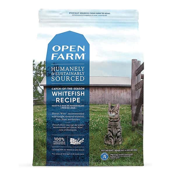 Open Open Farm 無穀物貓糧 海捕時令白魚+扁豆 8lb 8lb  正面圖