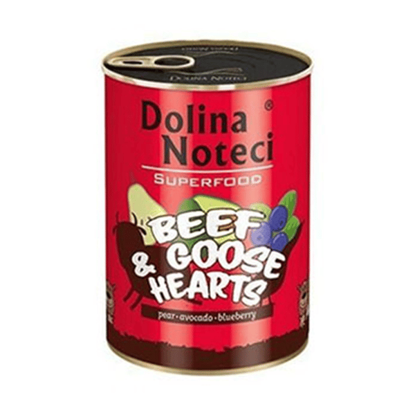 Dolina Noteci 狗罐頭 牛+鵝心 400g (DBG400) (圖片1)