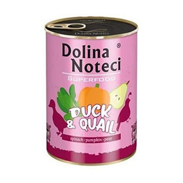 Dolina Dolina Noteci 狗罐頭 鴨+鵪鶉 400g 400g  正面圖