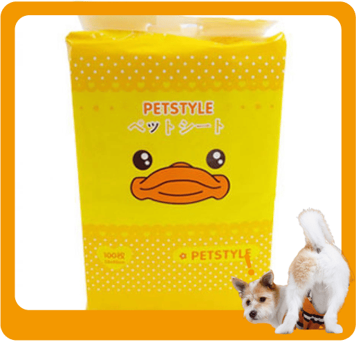 PETSTYLE 鴨鴨圖案寵物尿墊 狗尿墊 狗尿片 [S碼 100枚] (圖片1)