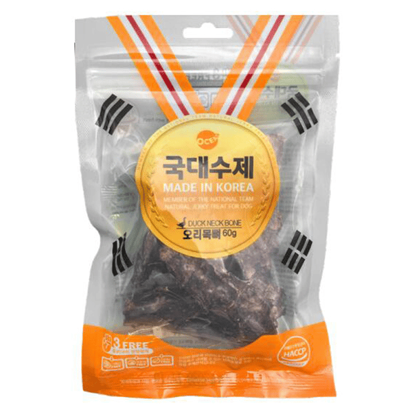 韓國風乾健康天然 韓國風乾健康天然 狗零食 鴨頸肉 60g 60g 正面圖