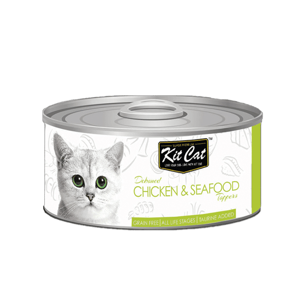 Kit Cat 無穀物貓罐頭 雞+海鮮 80g (KC-2180) (圖片1)
