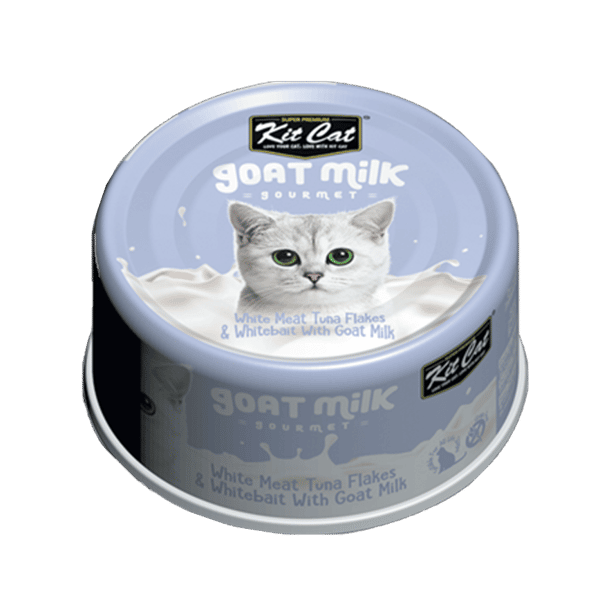 Kit Cat 羊奶貓罐頭 吞拿魚+銀魚 70g (KC-2302) (圖片1)