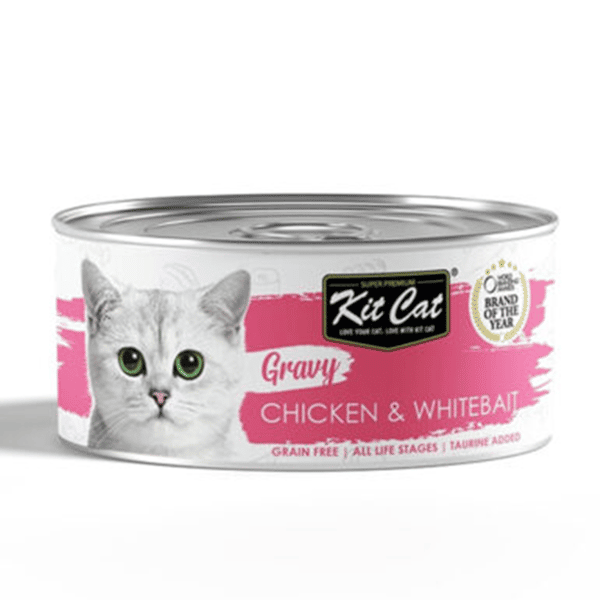 Kit Cat GravySeries 貓罐頭 鮮嫩營養肉汁湯 雞+銀魚 70g (KC-3095) (圖片1)