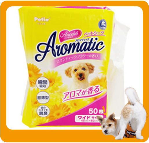 Petio Petio Aromatic 香味寵物尿墊 狗尿墊 狗尿片 [45*60 L碼 50枚]   正面圖