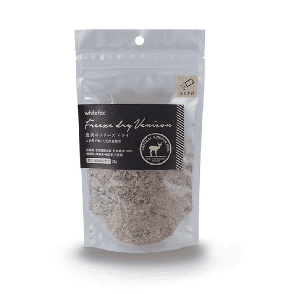 日本WHITE FOX 凍乾脫水 日本國產 拌食天然鹿肉粉 30g (貓犬用) (圖片1)