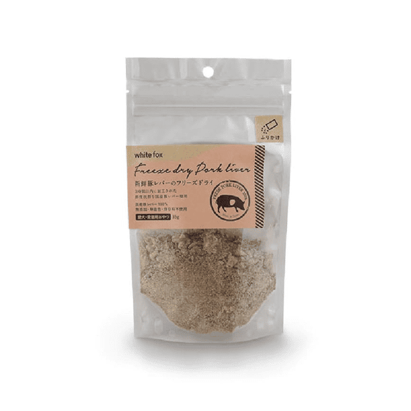 日本WHITE FOX 凍乾脫水 日本國產 拌食新鮮豬肝粉 35g (貓犬用) (圖片1)