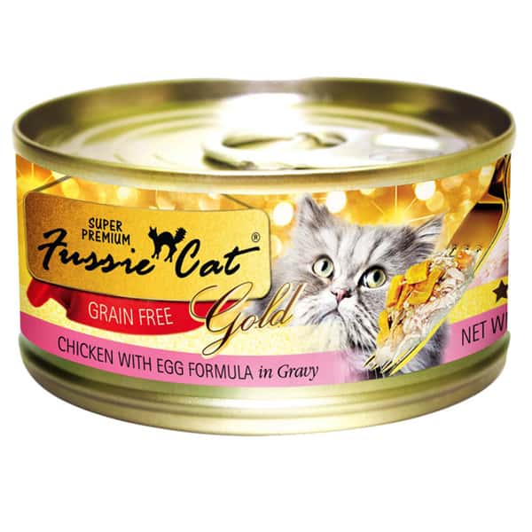 Fussie Fussie Cat 貓罐頭 金鑽 雞肉+蛋 Chicken with Egg in Gravy 80g 80g 正面圖