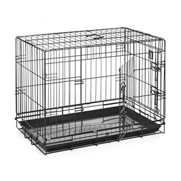 三尺焗漆可摺寵物籠 貓籠狗籠 黑色 (貓犬用) (91x56x66cm) (A1107D) (圖片1)