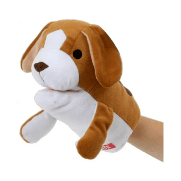 日本Bonbi ILOVEPETS Animal Mitten LoveDog 狗狗手偶玩具 啡白比高犬 一個入 (圖片1)