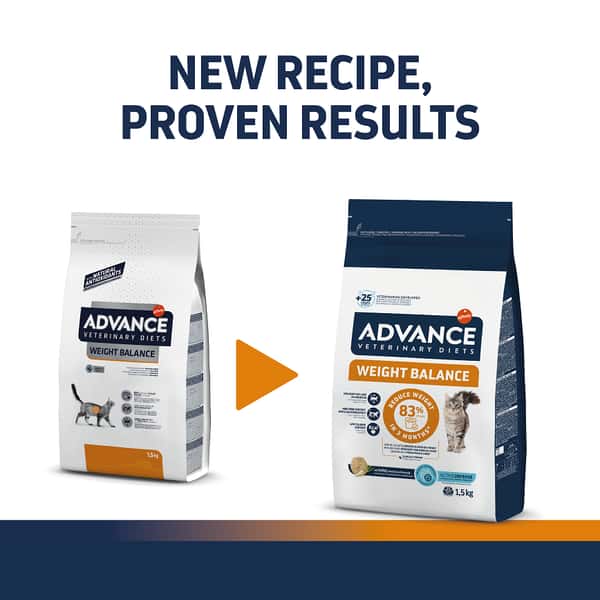 ADVANCE ADVANCE 處方糧 貓糧 減肥配方 1.5kg 5kg 正面圖