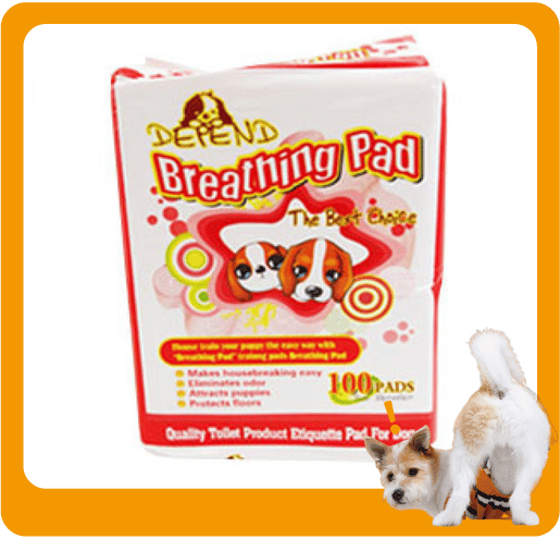 Breathing Pad 竹碳寵物尿墊 狗尿墊 狗尿片 [33*45 S碼 100PADS] (紅) (圖片1)