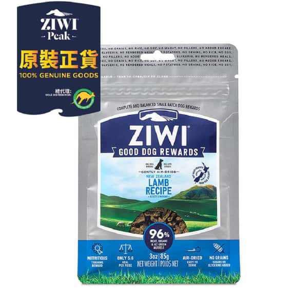 ZiwiPeak ZiwiPeak 狗小食 風乾羊肉配方 Lamb 85g 85g  正面圖