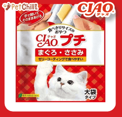 CIAO CIAO 貓零食 日本大大塊肉片 金槍魚及雞肉味 8g 12枚 8g 正面圖
