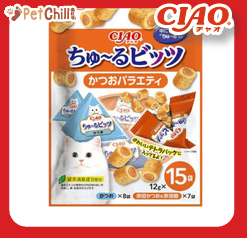 CIAO 貓零食 日本零食粒 鰹魚味 12g 15袋入(橙) (CS-180) (圖片1)