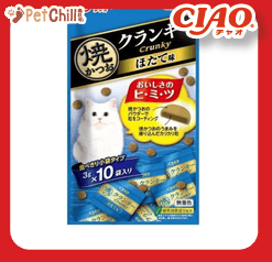 CIAO 貓零食 日本 Crunky 燒鰹魚餅乾 扇貝味 3g 10袋入 (藍) (P-192) (圖片1)
