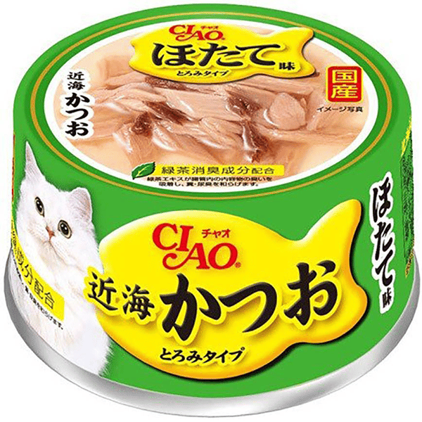 CIAO 貓罐頭 近海 鰹魚+扇貝 80g (A-93) (圖片3)