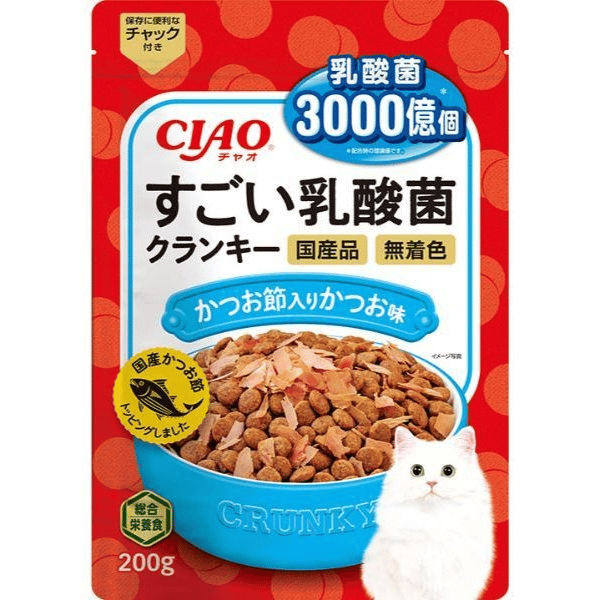 CIAO 貓糧 日本3000億個乳酸菌 鰹魚 200g (天藍) (P-252) (圖片1)