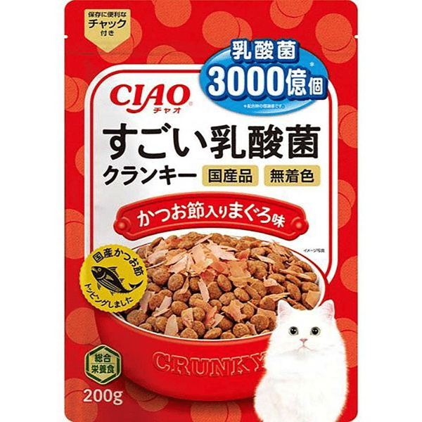 CIAO 貓糧 日本3000億個乳酸菌 鰹魚+金槍魚 200g (紅) (P-251) (圖片1)
