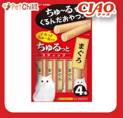 CIAO 貓零食 日本軟心流心棒 金槍魚味 4本入 (紅) (CS-121) (圖片1)