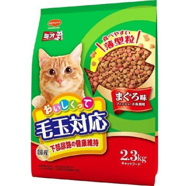 日本Mio三才 日本Mio三才 特選去毛球貓糧 腎臟及下部尿路健康維持配方 金槍魚味 2.3kg 3kg 正面圖