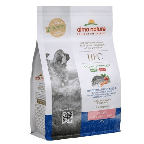 Almo Nature HFC 幼犬糧 新鮮鱸魚鯛魚 細粒裝 1.2kg (9250) (圖片1)