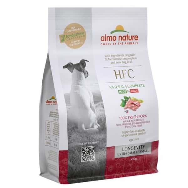 Almo Almo Nature HFC 狗糧 養生新鮮豬肉 細粒裝 1.2kg 2kg  正面圖
