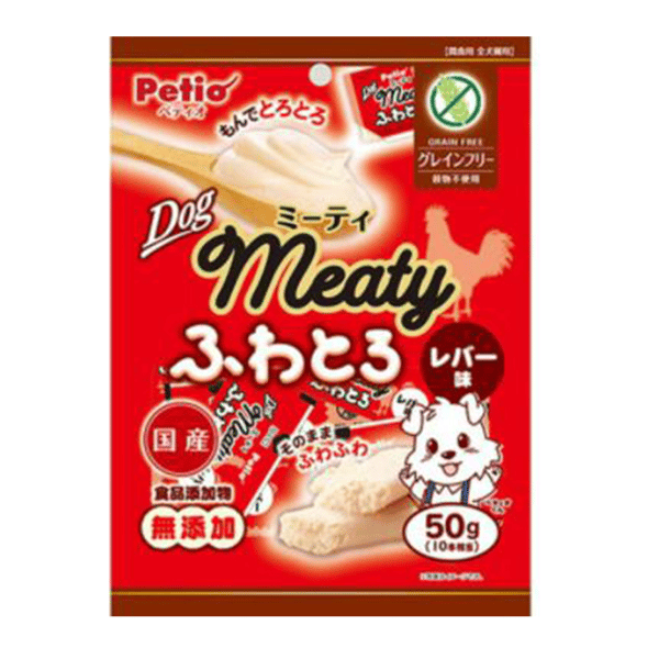 Petio 狗零食 Meaty 日本產 低敏無穀物 無添加 鬆軟雞肝肉醬 50g (90502553) (圖片1)