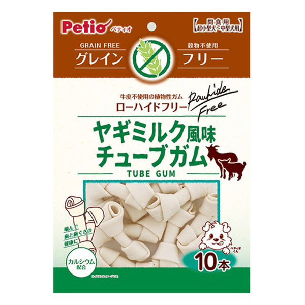 Petio 狗零食低敏無穀物 山羊奶風味 植物性軟潔齒骨 10條裝 (90502444) (圖片1)