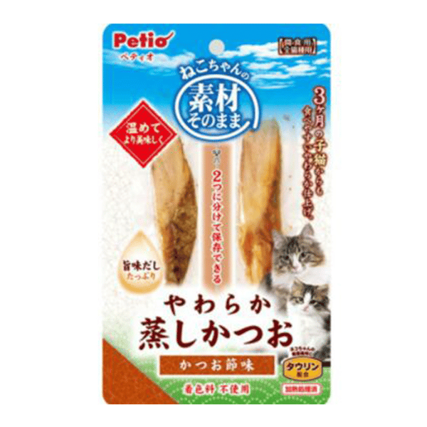 Petio 貓零食 原汁原味 鰹魚節味蒸鰹魚 (牛磺酸+) 2P (90602679) (圖片1)