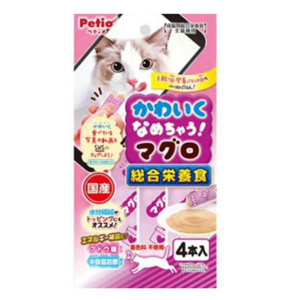 Petio 貓零食綜合營養 日本產吞拿魚醬 腸道健康 水分補充 4支裝 (圖片1)