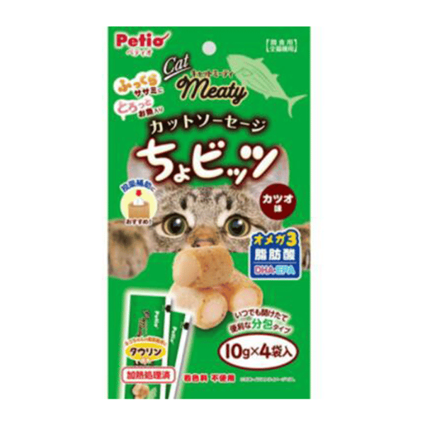 Petio Meaty 貓零食 Meaty 無添加鰹魚味流心肉粒10gx4小袋 (圖片1)