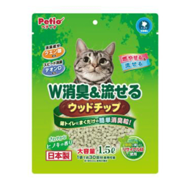 Petio可沖廁消臭粒 柏木香味 1.5L (91602066) (圖片1)