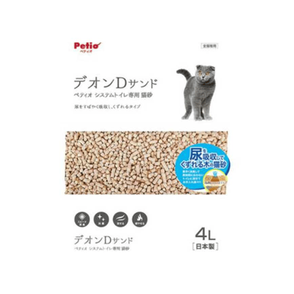 Petio 抗菌消臭木砂 可沖廁所 遇水變粉 4L (91602462) (圖片1)