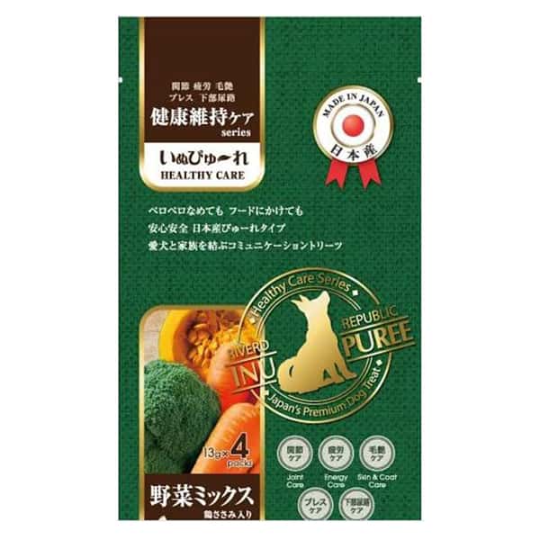 Riverd Republic INU Puree 犬用無添加天然肉泥小食 特級保健系列 雜錦蔬菜雞肉 13g*4本 (DTDJFA0124240) (圖片1)