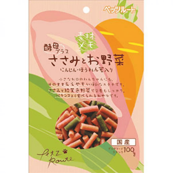 Japanese Petz Route Chicken Breast and Vegetable Snack 100g (For Dogs) (圖片1)