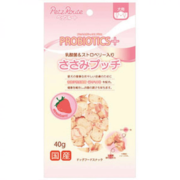 Japanese Petz Route Lactic Acid Strawberry Chicken Snack 40g (For Dogs) (圖片1)